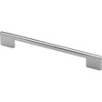 This is an image of a Heritage Brass - Cabinet Pull Slim Metro Design 192mm CTC Polished Nickel Finish, c3681-192-pnf that is available to order from T.H Wiggans Ironmongery in Kendal.