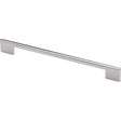 This is an image of a Heritage Brass - Cabinet Pull Slim Metro Design 256mm CTC Polished Nickel Finish, c3681-256-pnf that is available to order from T.H Wiggans Ironmongery in Kendal.