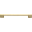 This is an image of a Heritage Brass - Cabinet Pull Slim Metro Design 256mm CTC Satin Brass Finish, c3681-256-sb that is available to order from T.H Wiggans Ironmongery in Kendal.