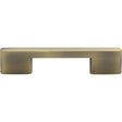 This is an image of a Heritage Brass - Cabinet Pull Slim Metro Design 96mm CTC Antique Brass Finish, c3681-96-at that is available to order from T.H Wiggans Ironmongery in Kendal.