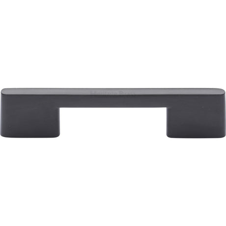 This is an image of a Heritage Brass - Cabinet Pull Slim Metro Design 96mm CTC Matt Bronze Finish, c3681-96-mb that is available to order from T.H Wiggans Ironmongery in Kendal.