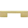 This is an image of a Heritage Brass - Cabinet Pull Slim Metro Design 96mm CTC Polished Brass Finish, c3681-96-pb that is available to order from T.H Wiggans Ironmongery in Kendal.