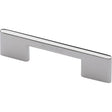 This is an image of a Heritage Brass - Cabinet Pull Slim Metro Design 96mm CTC Polished Nickel Finish, c3681-96-pnf that is available to order from T.H Wiggans Ironmongery in Kendal.