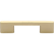 This is an image of a Heritage Brass - Cabinet Pull Slim Metro Design 96mm CTC Satin Brass Finish, c3681-96-sb that is available to order from T.H Wiggans Ironmongery in Kendal.