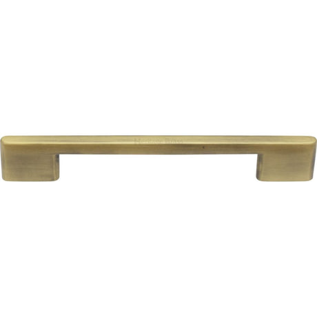 This is an image of a Heritage Brass - Cabinet Pull Slim Metro Design 160mm CTC Antique Brass Finish, c3681-160-at that is available to order from T.H Wiggans Ironmongery in Kendal.