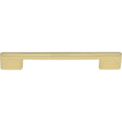 This is an image of a Heritage Brass - Cabinet Pull Slim Metro Design 160mm CTC Polished Brass Finish, c3681-160-pb that is available to order from T.H Wiggans Ironmongery in Kendal.