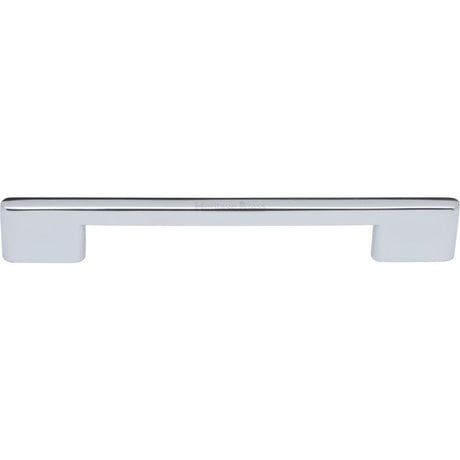 This is an image of a Heritage Brass - Cabinet Pull Slim Metro Design 160mm CTC Polished Chrome Finish, c3681-160-pc that is available to order from T.H Wiggans Ironmongery in Kendal.