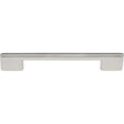 This is an image of a Heritage Brass - Cabinet Pull Slim Metro Design 160mm CTC Polished Nickel Finish, c3681-160-pnf that is available to order from T.H Wiggans Ironmongery in Kendal.