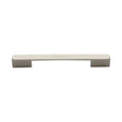 This is an image of a Heritage Brass - Cabinet Pull Bridge Design 128&160mm CTC Satin Nickel Finish, c3684-128-160sn that is available to order from T.H Wiggans Ironmongery in Kendal.