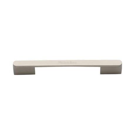This is an image of a Heritage Brass - Cabinet Pull Bridge Design 128&160mm CTC Satin Nickel Finish, c3684-128-160sn that is available to order from T.H Wiggans Ironmongery in Kendal.