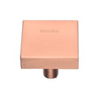 This is an image of a Heritage Brass - Cabinet Knob Square Design 32mm Satin Rose Gold Finish, c3685-32-srg that is available to order from T.H Wiggans Ironmongery in Kendal.