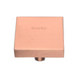 This is an image of a Heritage Brass - Cabinet Knob Square Design 38mm Satin Rose Gold Finish, c3685-38-srg that is available to order from T.H Wiggans Ironmongery in Kendal.