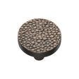 This is an image of a Heritage Brass - Cabinet Knob Round Stingray Design 32mm Aged Copper Finish, c3686-32-ac that is available to order from T.H Wiggans Ironmongery in Kendal.
