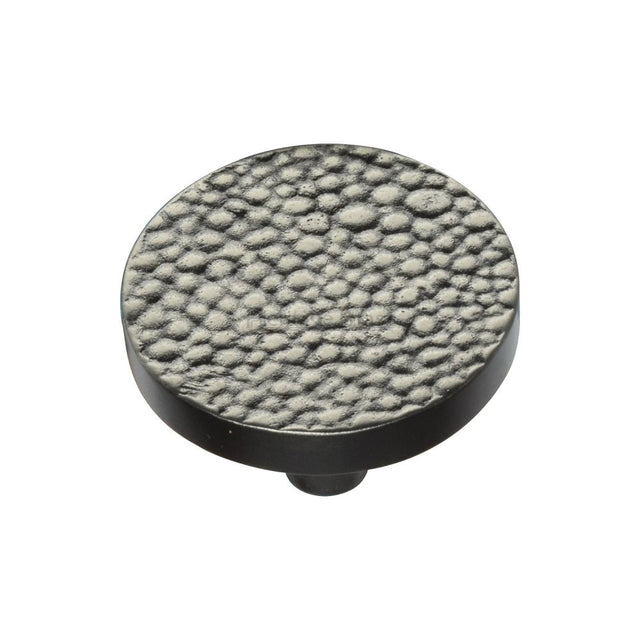 This is an image of a Heritage Brass - Cabinet Knob Round Stingray Design 38mm Aged Nickel Finish, c3686-38-an that is available to order from T.H Wiggans Ironmongery in Kendal.
