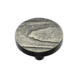 This is an image of a Heritage Brass - Cabinet Knob Round Pine Design 38mm Aged Nickel Finish, c3697-38-an that is available to order from T.H Wiggans Ironmongery in Kendal.