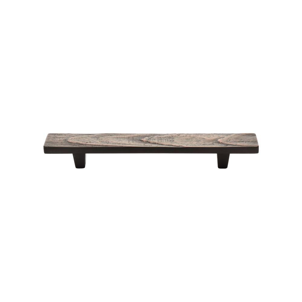 This is an image of a Heritage Brass - Pine Cabinet Pull Handle 128mm Aged Copper Finish, c3754-128-ac that is available to order from T.H Wiggans Ironmongery in Kendal.
