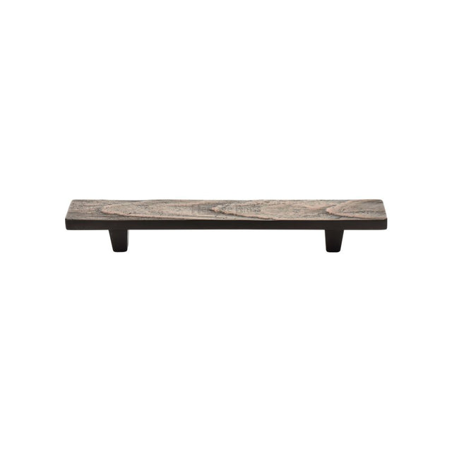 This is an image of a Heritage Brass - Pine Cabinet Pull Handle 128mm Aged Copper Finish, c3754-128-ac that is available to order from T.H Wiggans Ironmongery in Kendal.