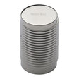 This is an image of a Heritage Brass - Cabinet Knob Cylindric Ribbed Design 21mm Polished Nickel Finish, c3850-pnf that is available to order from T.H Wiggans Ironmongery in Kendal.