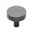 This is an image of a Heritage Brass - Cabinet Knob Disc Design 32mm Matt Bronze Finish, c3880-32-mb that is available to order from T.H Wiggans Ironmongery in Kendal.