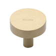 This is an image of a Heritage Brass - Cabinet Knob Disc Design 32mm Satin Brass Finish, c3880-32-sb that is available to order from T.H Wiggans Ironmongery in Kendal.