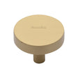 This is an image of a Heritage Brass - Cabinet Knob Disc Design 38mm Satin Brass Finish, c3880-38-sb that is available to order from T.H Wiggans Ironmongery in Kendal.