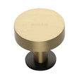 This is an image of a Heritage Brass - Cabinet Knob Disc Design with Rose 38mm Matt Bronze / Satin Bras, c3885-38-bsb that is available to order from T.H Wiggans Ironmongery in Kendal.