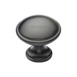 This is an image of a Heritage Brass - Cabinet Knob Domed Design 32mm Matt Bronze Finish, c3950-32-mb that is available to order from T.H Wiggans Ironmongery in Kendal.