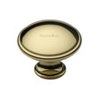 This is an image of a Heritage Brass - Cabinet Knob Domed Design 38mm Polished Brass Finish, c3950-38-pb that is available to order from T.H Wiggans Ironmongery in Kendal.