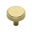 This is an image of a Heritage Brass - Cabinet Knob Stepped Disc Design 32mm Polished Brass Finish, c3952-32-pb that is available to order from T.H Wiggans Ironmongery in Kendal.