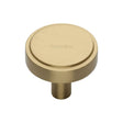 This is an image of a Heritage Brass - Cabinet Knob Stepped Disc Design 32mm Satin Brass Finish, c3952-32-sb that is available to order from T.H Wiggans Ironmongery in Kendal.