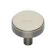 This is an image of a Heritage Brass - Cabinet Knob Stepped Disc Design 32mm Satin Nickel Finish, c3952-32-sn that is available to order from T.H Wiggans Ironmongery in Kendal.