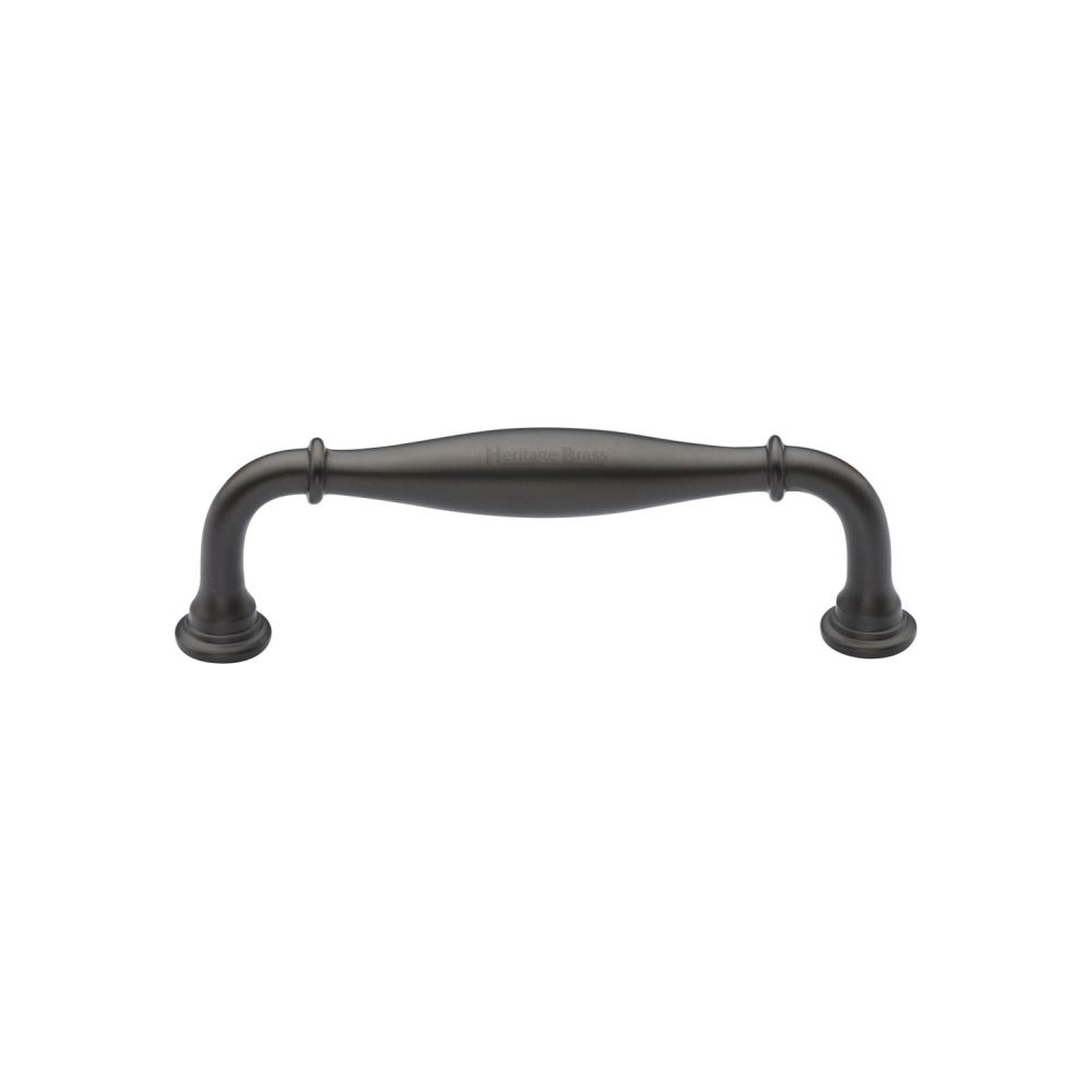 This is an image of a Heritage Brass - Cabinet Pull Henley Traditional Design 102mm CTC Matt Bronze Fi, c3960-102-mb that is available to order from T.H Wiggans Ironmongery in Kendal.