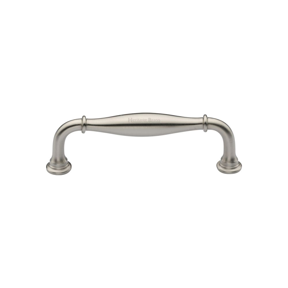 This is an image of a Heritage Brass - Cabinet Pull Henley Traditional Design 102mm CTC Satin Nickel Fi, c3960-102-sn that is available to order from T.H Wiggans Ironmongery in Kendal.