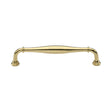 This is an image of a Heritage Brass - Cabinet Pull Henley Traditional Design 152mm CTC Polished Brass Fin, c3960-152-pb that is available to order from T.H Wiggans Ironmongery in Kendal.