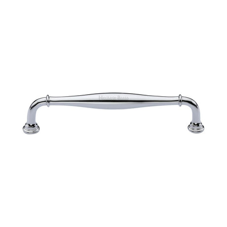 This is an image of a Heritage Brass - Cabinet Pull Henley Traditional Design 152mm CTC Polished Chrome Fi, c3960-152-pc that is available to order from T.H Wiggans Ironmongery in Kendal.