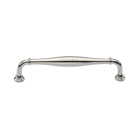 This is an image of a Heritage Brass - Cabinet Pull Henley Traditional Design 152mm CTC Polished Nickel Fi, c3960-152-pnf that is available to order from T.H Wiggans Ironmongery in Kendal.