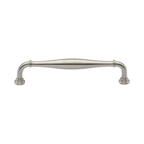 This is an image of a Heritage Brass - Cabinet Pull Henley Traditional Design 152mm CTC Satin Nickel Fi, c3960-152-sn that is available to order from T.H Wiggans Ironmongery in Kendal.