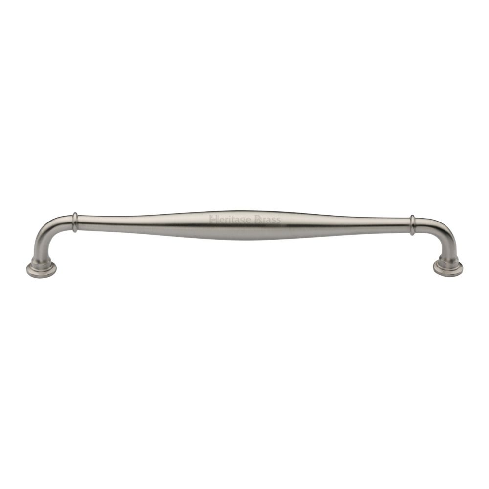 This is an image of a Heritage Brass - Cabinet Pull Henley Traditional Design 203mm CTC Satin Nickel Fi, c3960-203-sn that is available to order from T.H Wiggans Ironmongery in Kendal.
