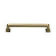 This is an image of a Heritage Brass - Cabinet Pull Square Vintage Design 152mm CTC Antique Finish, c3964-152-at that is available to order from T.H Wiggans Ironmongery in Kendal.