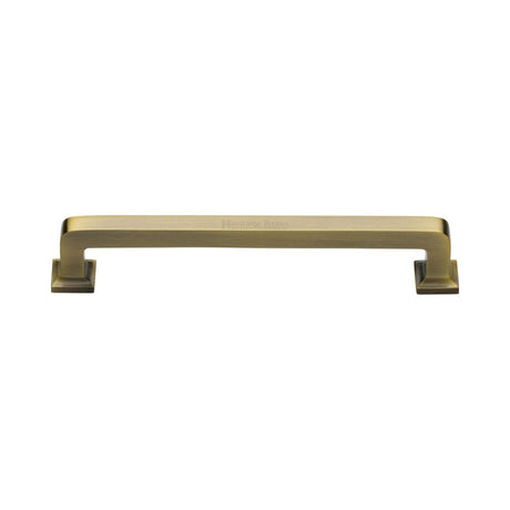 This is an image of a Heritage Brass - Cabinet Pull Square Vintage Design 152mm CTC Antique Finish, c3964-152-at that is available to order from T.H Wiggans Ironmongery in Kendal.