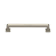 This is an image of a Heritage Brass - Cabinet Pull Square Vintage Design 152mm CTC Satin Nickel Finish, c3964-152-sn that is available to order from T.H Wiggans Ironmongery in Kendal.