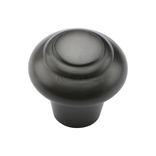 This is an image of a Heritage Brass - Cabinet Knob Round Bead Design 32mm Matt Bronze Finish, c3985-32-mb that is available to order from T.H Wiggans Ironmongery in Kendal.