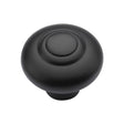 This is an image of a Heritage Brass - Cabinet Knob Round Bead Design 38mm Matt Black Finish, c3985-38-bkmt that is available to order from T.H Wiggans Ironmongery in Kendal.