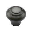 This is an image of a Heritage Brass - Cabinet Knob Round Bead Design 38mm Matt Bronze Finish, c3985-38-mb that is available to order from T.H Wiggans Ironmongery in Kendal.