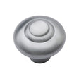 This is an image of a Heritage Brass - Cabinet Knob Round Bead Design 38mm Satin Chrome Finish, c3985-38-sc that is available to order from T.H Wiggans Ironmongery in Kendal.