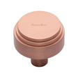 This is an image of a Heritage Brass - Cabinet Knob Round Deco Design 32mm Satin Rose Gold Finish, c3987-32-srg that is available to order from T.H Wiggans Ironmongery in Kendal.