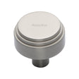 This is an image of a Heritage Brass - Cabinet Knob Round Deco Design 38mm Satin Nickel Finish, c3987-38-sn that is available to order from T.H Wiggans Ironmongery in Kendal.