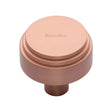 This is an image of a Heritage Brass - Cabinet Knob Round Deco Design 38mm Satin Rose Gold Finish, c3987-38-srg that is available to order from T.H Wiggans Ironmongery in Kendal.