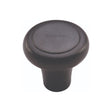 This is an image of a Heritage Brass - Cabinet Knob Round Edge Design 32mm Matt Black Finish, c3990-32-bkmt that is available to order from T.H Wiggans Ironmongery in Kendal.