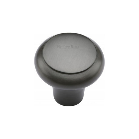 This is an image of a Heritage Brass - Cabinet Knob Round Edge Design 32mm Matt Bronze Finish, c3990-32-mb that is available to order from T.H Wiggans Ironmongery in Kendal.